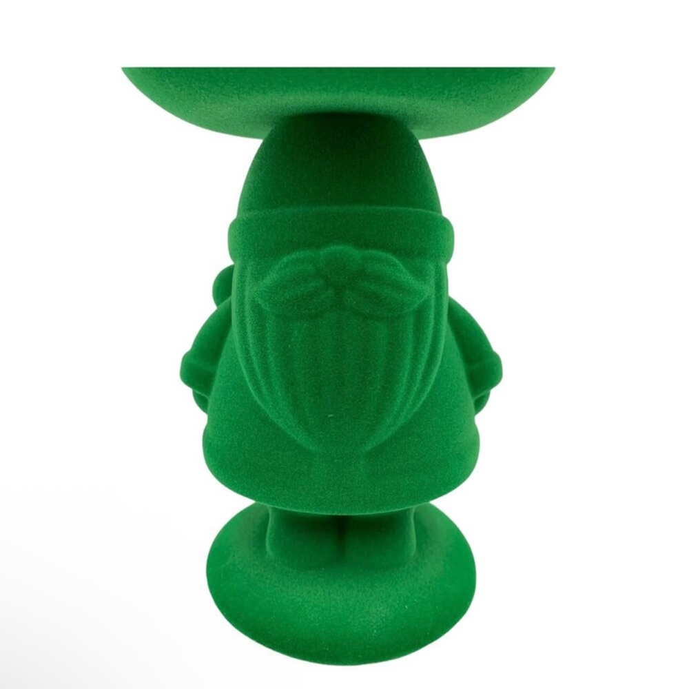 Bath and Body Works Green Flocked Santa Candle Holder